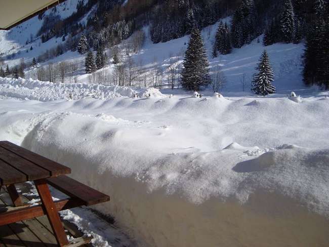 photo 2 Location entre particuliers Le Grand Bornand appartement Rhne-Alpes Haute-Savoie Vue de la terrasse