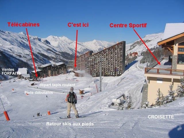 photo 13 Location entre particuliers Les Menuires studio Rhne-Alpes Savoie Vue extrieure de la location