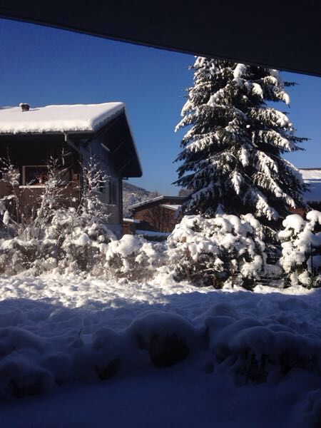 photo 10 Location entre particuliers Morillon Grand Massif studio Rhne-Alpes Haute-Savoie Vue de la terrasse