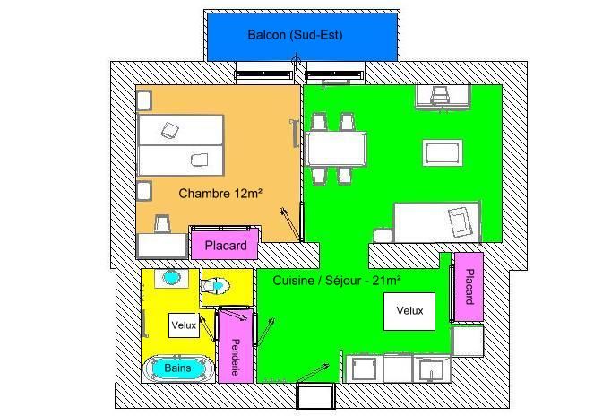 photo 2 Location entre particuliers Termignon la Vanoise appartement Rhne-Alpes Savoie Plan de la location