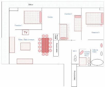 photo 1 Location entre particuliers Les Menuires appartement Rhne-Alpes Savoie Plan de la location