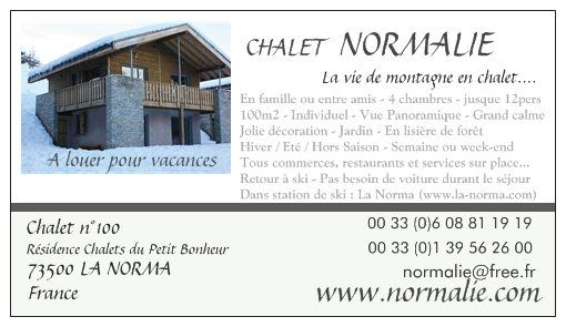 photo 7 Location entre particuliers La Norma chalet Rhne-Alpes Savoie Carte
