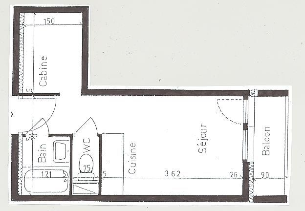 photo 22 Location entre particuliers Les Menuires studio Rhne-Alpes Savoie Plan de la location