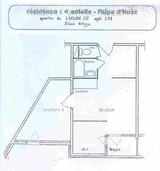 photo 18 Location entre particuliers Alpe d'Huez appartement Rhne-Alpes Isre Plan de la location