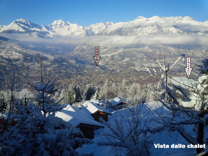 photo 8 Location entre particuliers Pila chalet Val-d'Aoste Aoste (province d') Vue de la terrasse