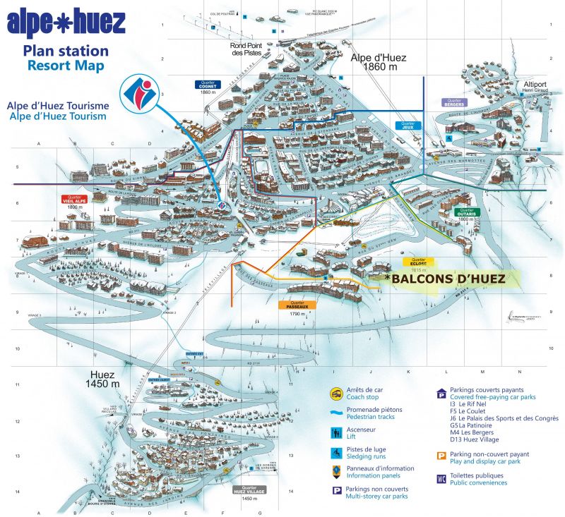 photo 12 Location entre particuliers Alpe d'Huez appartement Rhne-Alpes Isre Plan de la location
