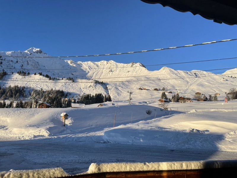 photo 11 Location entre particuliers Praz de Lys Sommand appartement Rhne-Alpes Haute-Savoie Vue de la terrasse