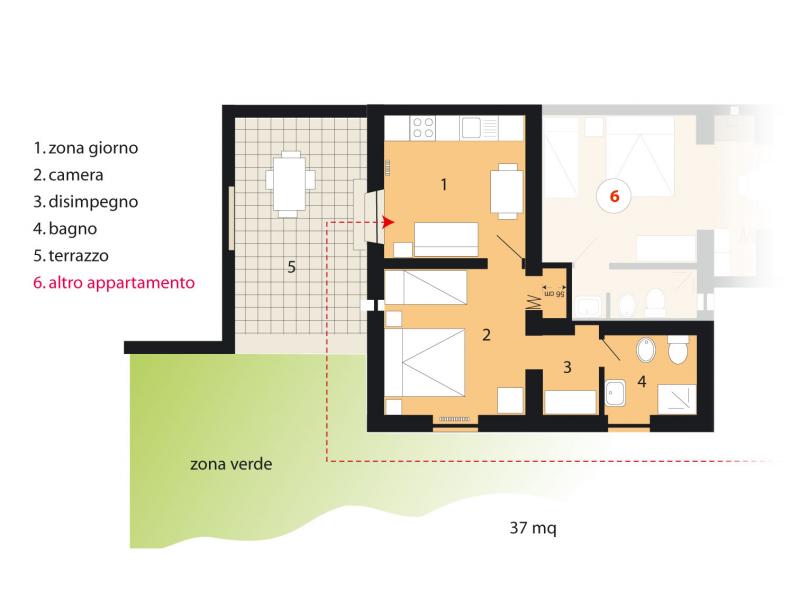 photo 6 Location entre particuliers Portoferraio appartement Toscane Ile d'Elbe Plan de la location