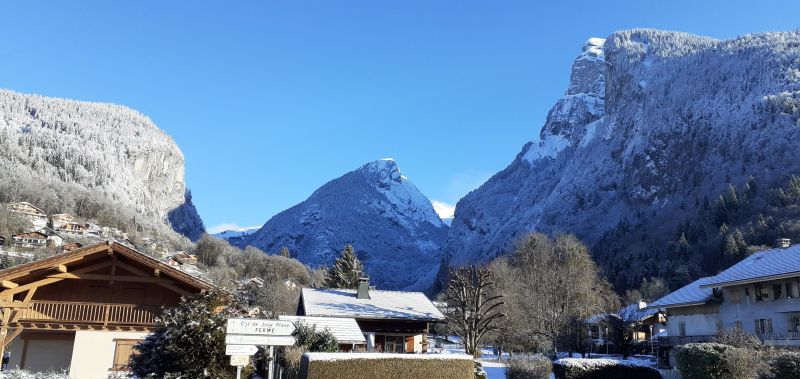 photo 10 Location entre particuliers Samons studio Rhne-Alpes Haute-Savoie Vue du balcon