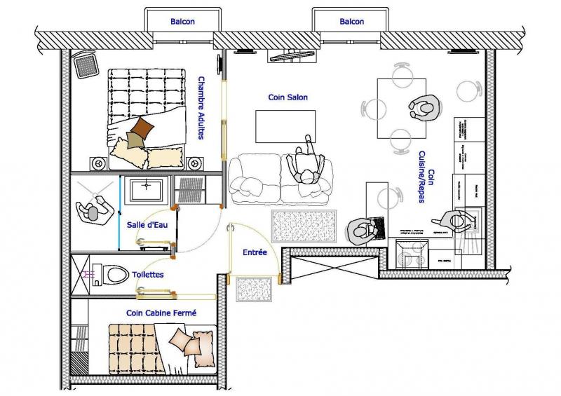 photo 14 Location entre particuliers Cauterets appartement Midi-Pyrnes Hautes-Pyrnes Plan de la location