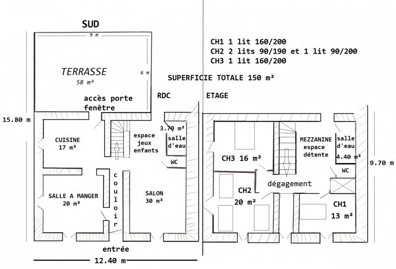 photo 25 Location entre particuliers pinal maison Lorraine Vosges Plan de la location