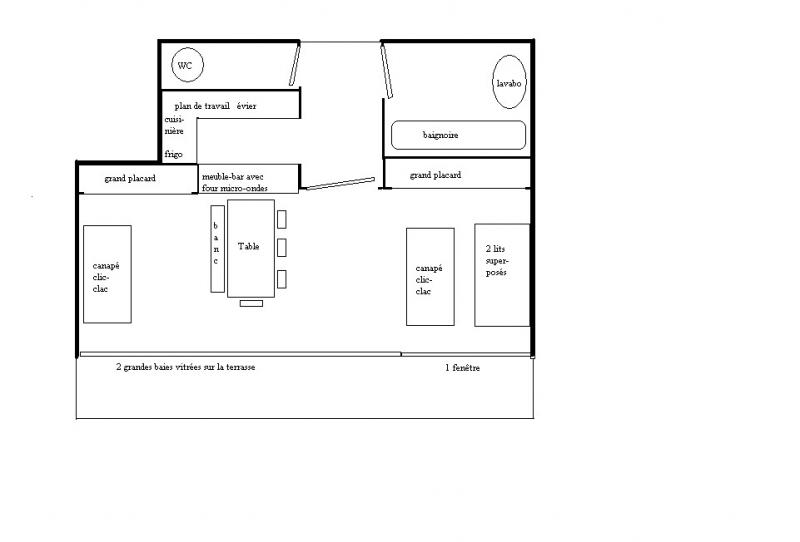 photo 2 Location entre particuliers Les Gets studio Rhne-Alpes Haute-Savoie Plan de la location