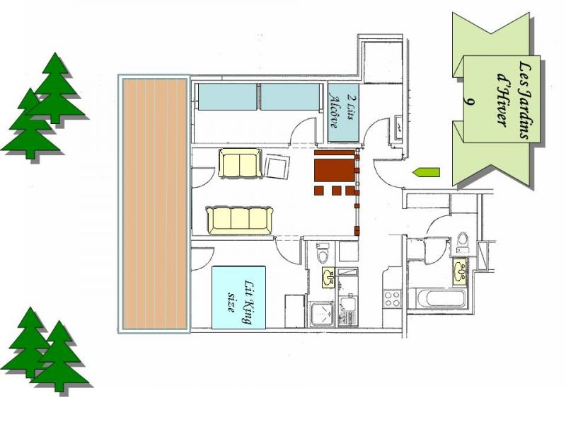 photo 17 Location entre particuliers Valmorel appartement Rhne-Alpes Savoie Plan de la location