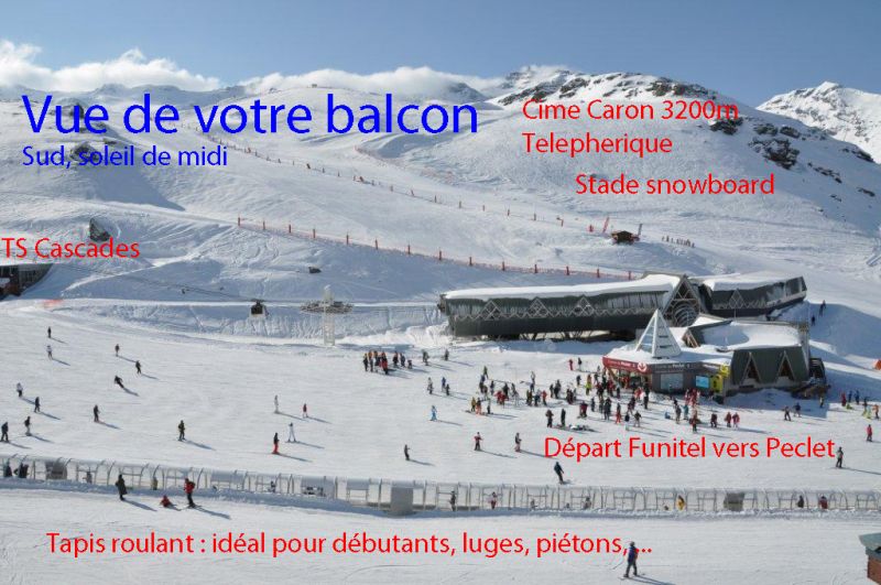 photo 12 Location entre particuliers Val Thorens appartement Rhne-Alpes Savoie Vue du balcon