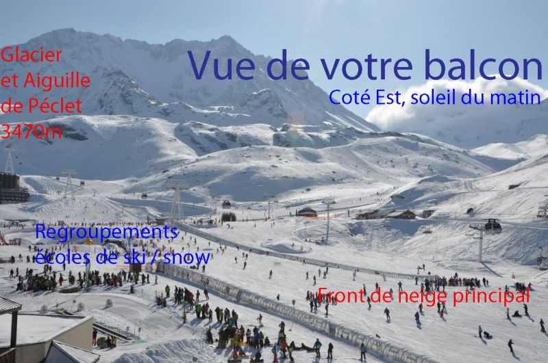 photo 11 Location entre particuliers Val Thorens appartement Rhne-Alpes Savoie Vue du balcon