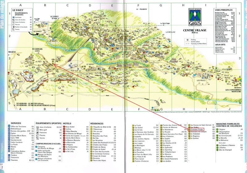 photo 19 Location entre particuliers Saint Gervais Mont-Blanc appartement Rhne-Alpes Haute-Savoie Plan de la location