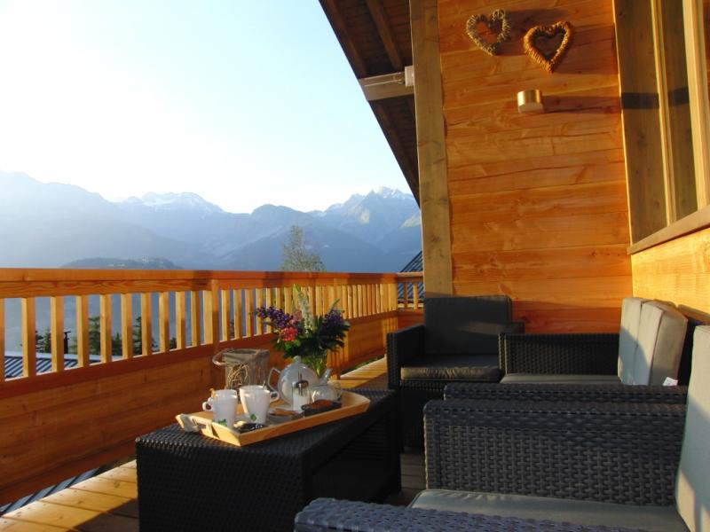 photo 23 Location entre particuliers Valfrjus chalet Rhne-Alpes Savoie Vue du balcon