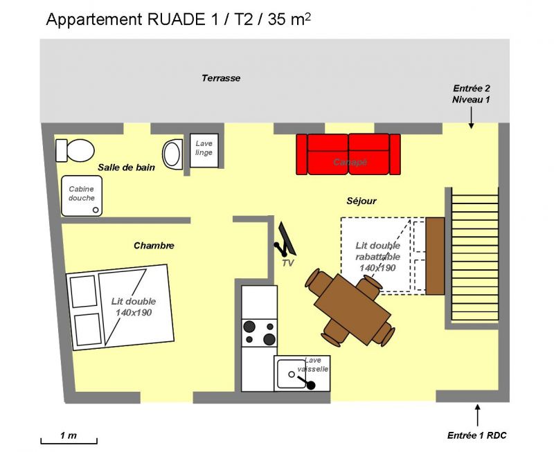 photo 11 Location entre particuliers Valloire appartement Rhne-Alpes Savoie Plan de la location