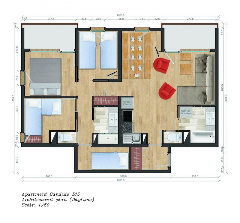 photo 2 Location entre particuliers Mribel appartement Rhne-Alpes Savoie Plan de la location