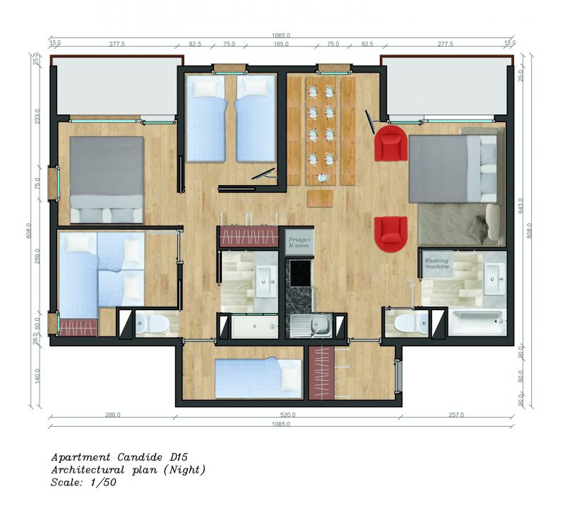 photo 3 Location entre particuliers Mribel appartement Rhne-Alpes Savoie Plan de la location