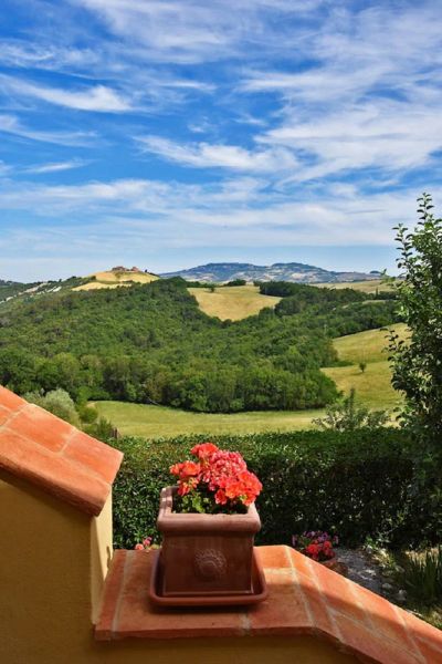 photo 2 Location entre particuliers Volterra gite Toscane  Vue de la terrasse