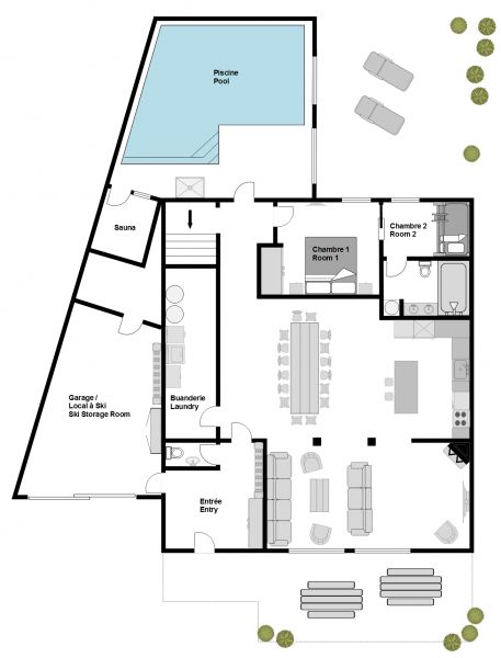 photo 25 Location entre particuliers Les 2 Alpes chalet Rhne-Alpes Isre Plan de la location