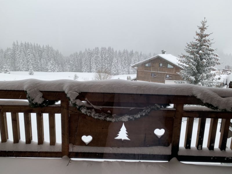 photo 14 Location entre particuliers Praz de Lys Sommand appartement Rhne-Alpes Haute-Savoie Vue de la terrasse