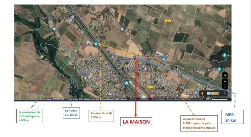 photo 11 Location entre particuliers Narbonne maison Languedoc-Roussillon Aude Carte