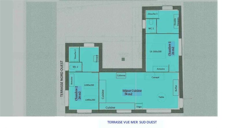 photo 11 Location entre particuliers Propriano villa Corse Corse du Sud Plan de la location