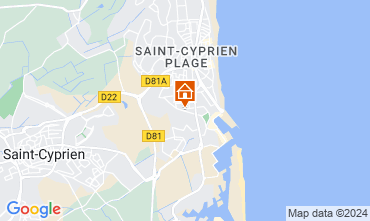 Carte Saint Cyprien Plage Studio 113321