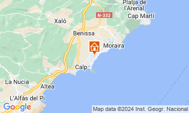 Carte Calpe Villa 124863