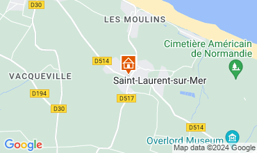Carte Saint-Laurent-sur-Mer Gite 128445
