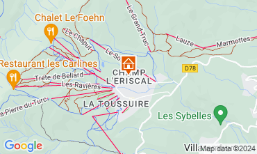 Carte La Toussuire Chalet 112290