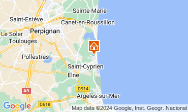 Carte Saint Cyprien Plage Gite 124360