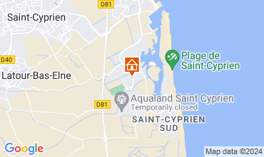 Carte Saint Cyprien Plage Villa 69744